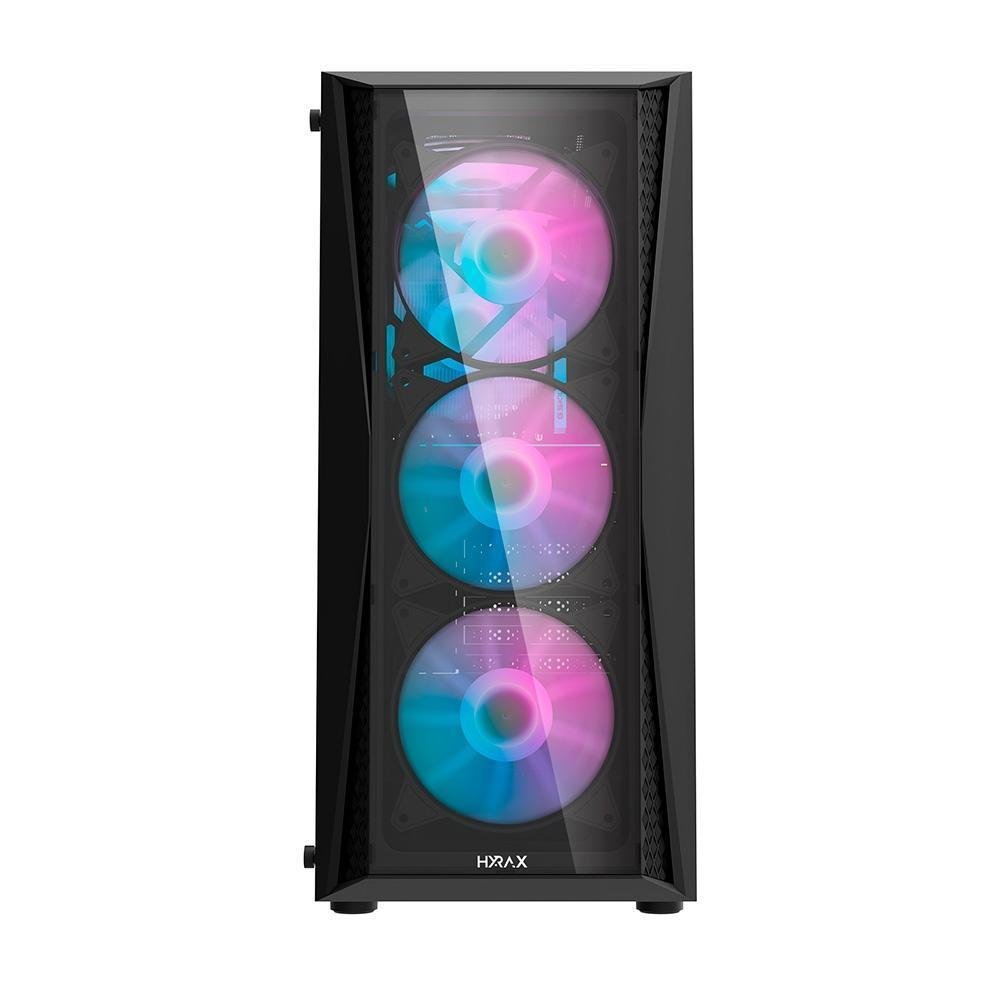Gabinete Gamer Hyrax Hgb600b, FULL Tower, Lateral De Vidro