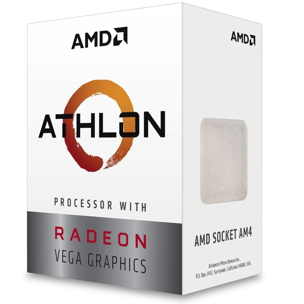 Processador AMD Athlon 3000g, 3.5GHz, Cache 5MB, AM4, 2 Núcleos, 4 Threads - Yd3000c6fhsbx