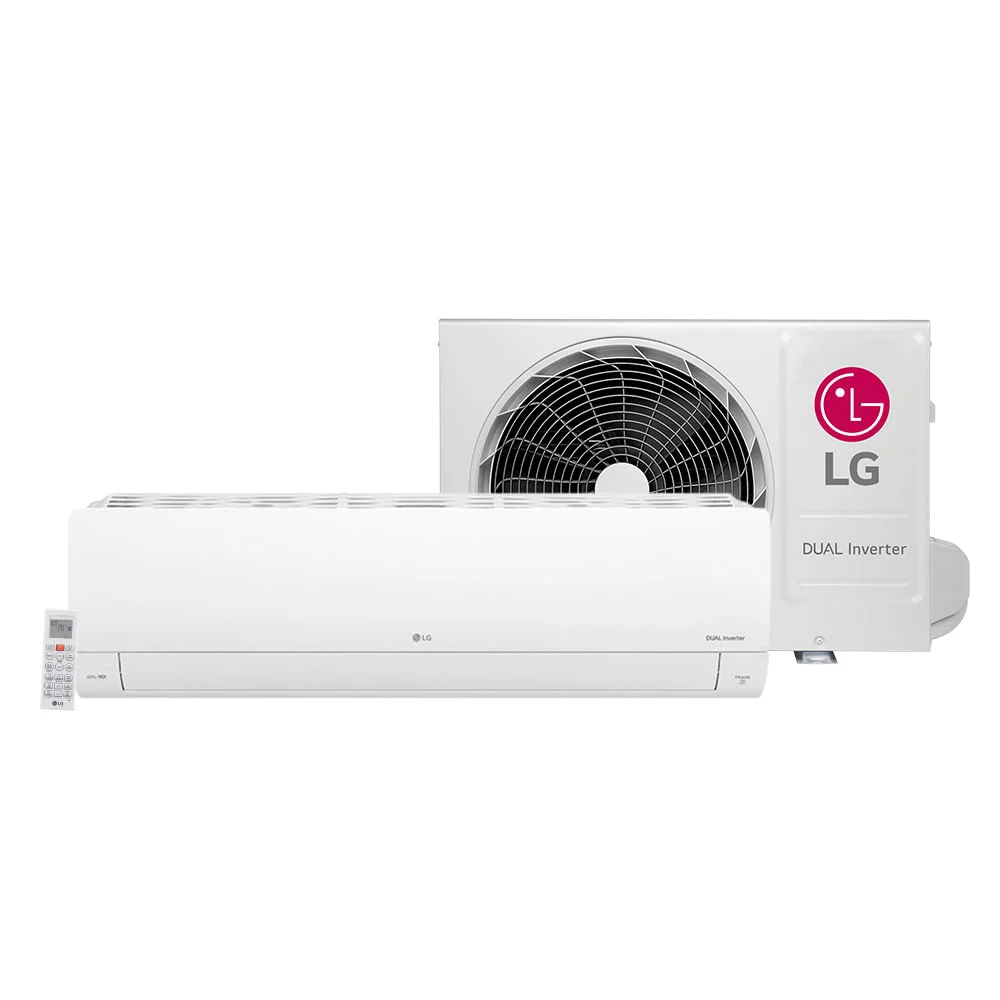 Ar Condicionado LG Dual Compact Inverter + IA, 9000 BTUS, 220V, Frio, Branco - S3-Q09aaqal Ar Condicionado LG Dual Compact Inverter + IA, 9000 BTUS, 220V, Frio, Branco - S3-Q09aaqal