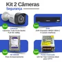 Kit 2 Câmeras Intelbras Tf 1220 B, Full Hd 1080p, Bullet Visão Noturna 20m, Proteção Ip66 + Dvr Gravador Intelbras Mhdx 3004-c, 4 Canais + Hd 500gb
