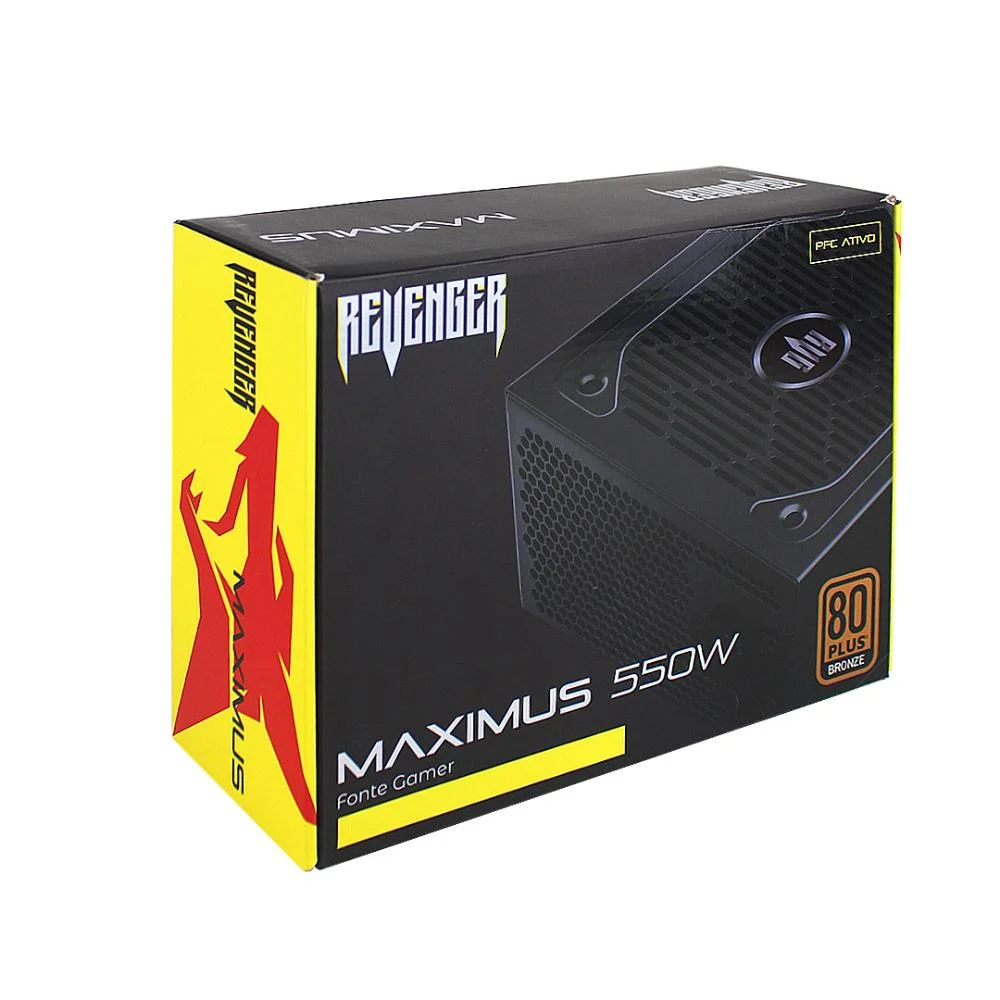 Fonte Gamer Revenger 80 Plus Bronze Maximus 550w