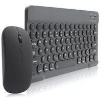 Kit Teclado E Mouse Bluetooth 5.2 Utra Fino Compatível Com Pc, Ipad E Android Preto