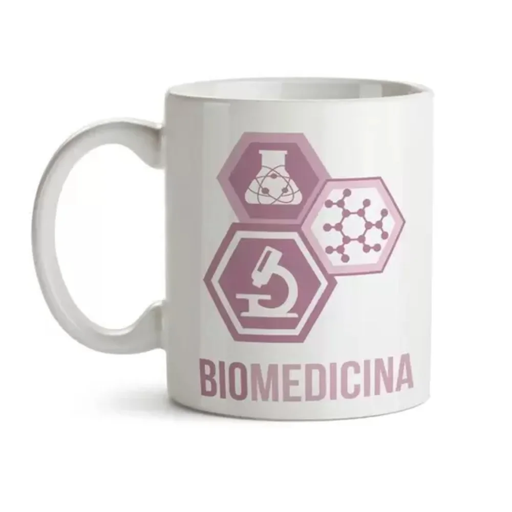 Caneca Biomedicina Feminina Alça E Interior Branca