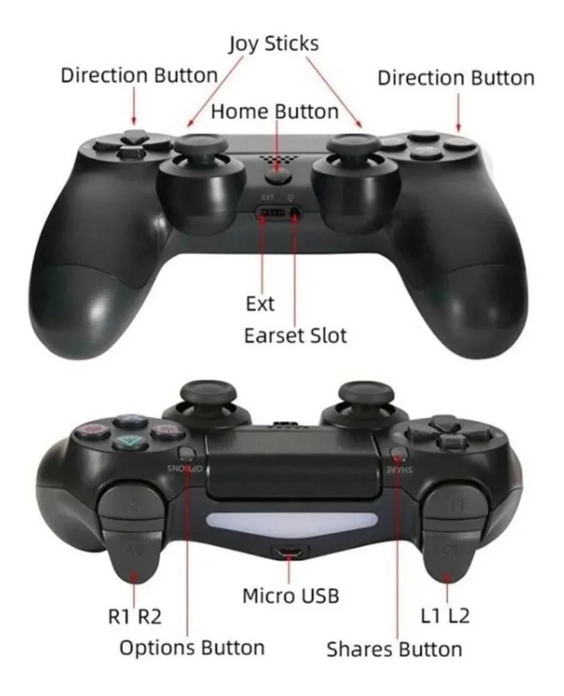 Controle Caerus Compatível Com Ps4, Joystick Sem Fio - Crs-Gm07 Controle Caerus Compatível Com Ps4, Joystick Sem Fio - Crs-Gm07