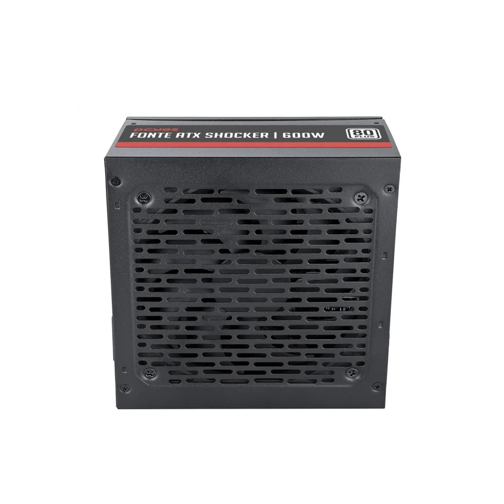 Fonte De Alimentação Pcyes Schocker 600w, 80 Plus, White Pfc Ativo C/cabo