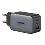 Carregador Ugreen 3 Em 1 Gan X 65w, Porta USB C E USB A
