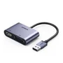 Adaptador Hub Ugreen, Conversor USB 3.0 P/hdmi E VGA, Cinza