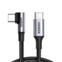 Cabo De Dados Ugreen, USB, Tipo C, P/USB C, 90 Graus 5a 1m, Preto