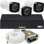 Kit Intelbras Cftv, 03 Câmeras FULL HD, Infravermelho + DVR Mhdx 1004-c, Sem HD
