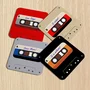 Porta Copos Geek Jps Info, Fita Cassete K7 Retro, 4 Peças