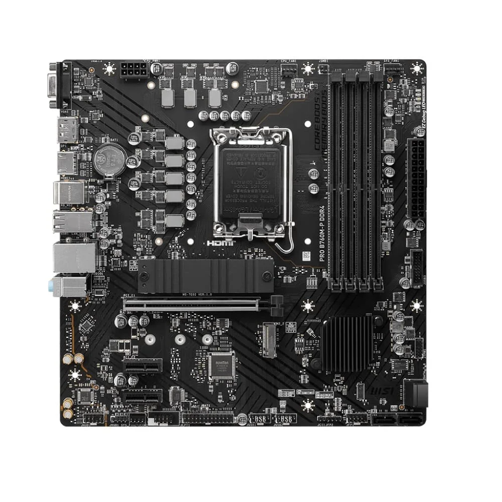 Placa Mãe Msi Pro B760m-p, DDR4, Chipset B760, Intel, LGA 1700, ATX, 911-7e02-001 Placa Mãe Msi Pro B760m-p, DDR4, Chipset B760, Intel, LGA 1700, ATX, 911-7e02-001