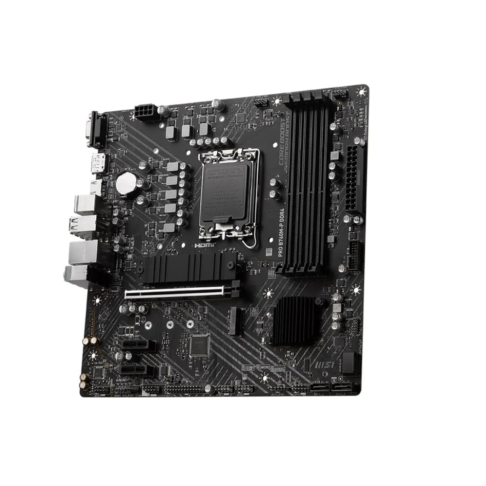 Placa Mãe Msi Pro B760m-p, DDR4, Chipset B760, Intel, LGA 1700, ATX, 911-7e02-001 Placa Mãe Msi Pro B760m-p, DDR4, Chipset B760, Intel, LGA 1700, ATX, 911-7e02-001