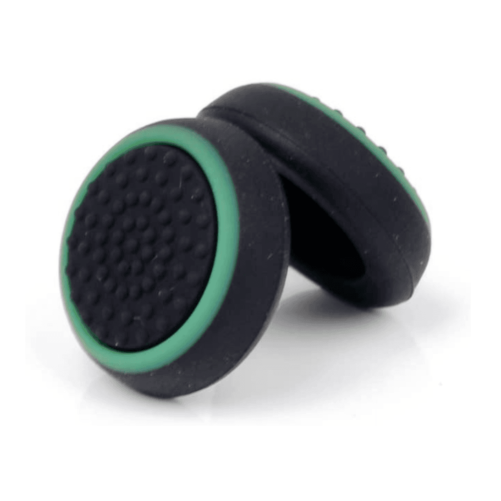 Grip Silicone 4 Capinhas Radalishop, Para Controle Analógico Xbox 360, Ps3, Ps4, Ps5, Preto, Borrachinha Verde