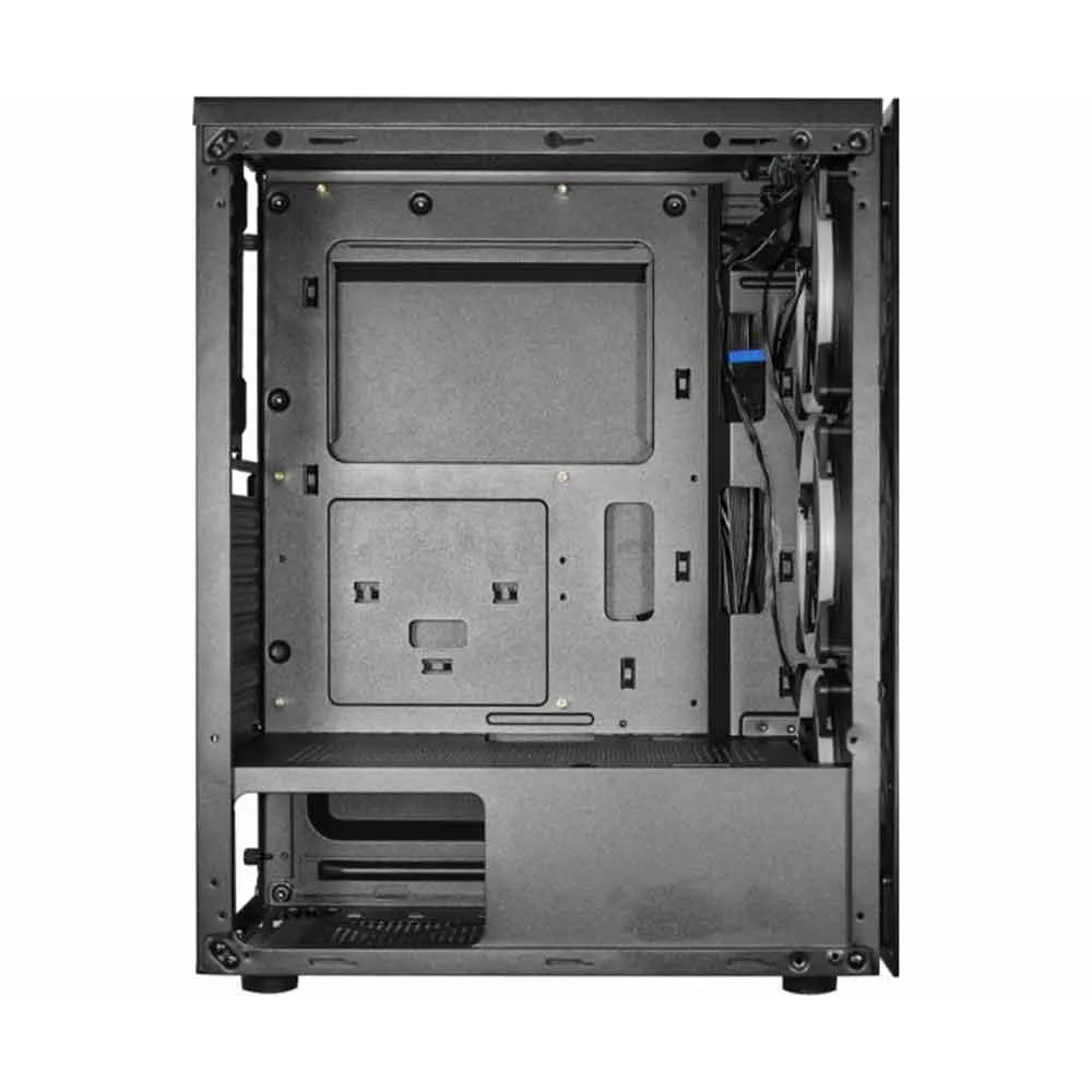Gabinete Gamer K-mex Al10, Painel Vidro, 3fan, 120x120mm Gabinete Gamer K-mex Al10, Painel Vidro, 3fan, 120x120mm