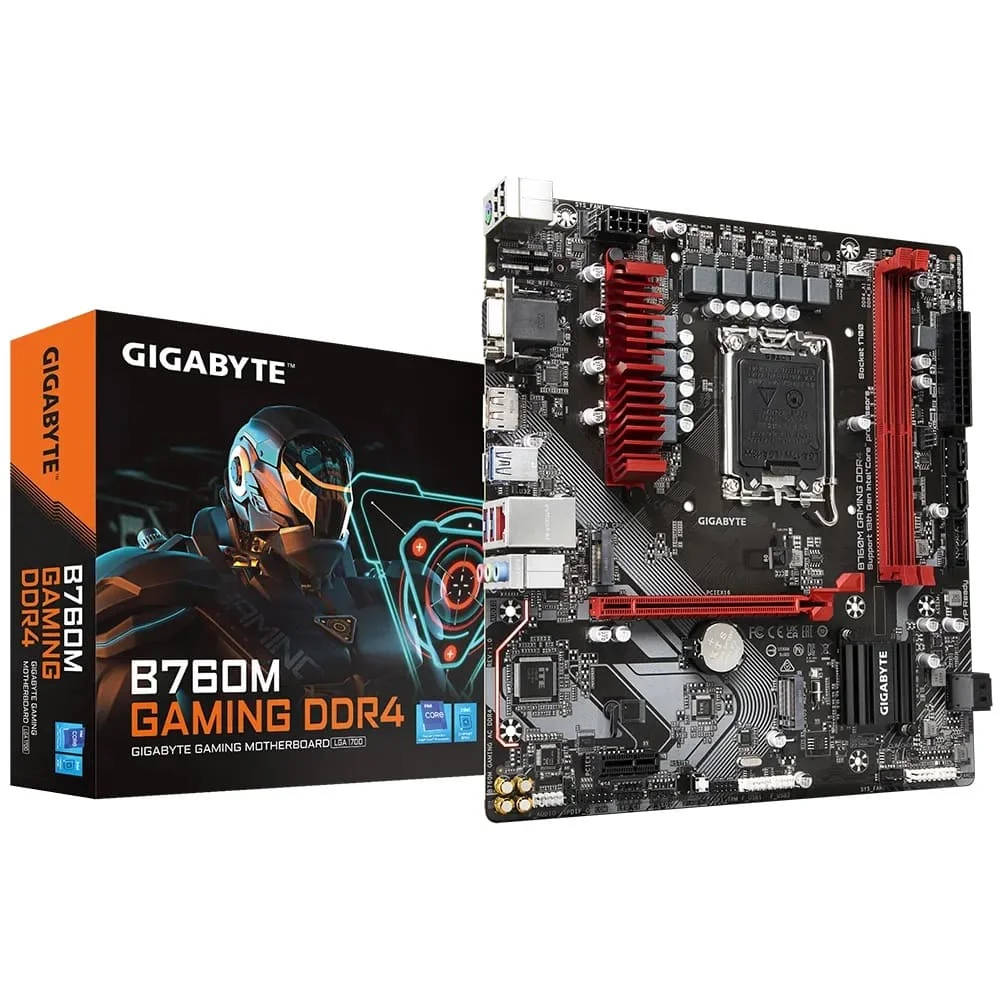 Placa-Mãe Gigabyte B760m Gaming, Intel LGA 1700, Matx, DDR4, Chipset B760