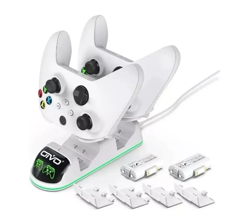 Carregador Base Para Controle Xbox One Series S E X, Branco Carregador Base Para Controle Xbox One Series S E X, Branco