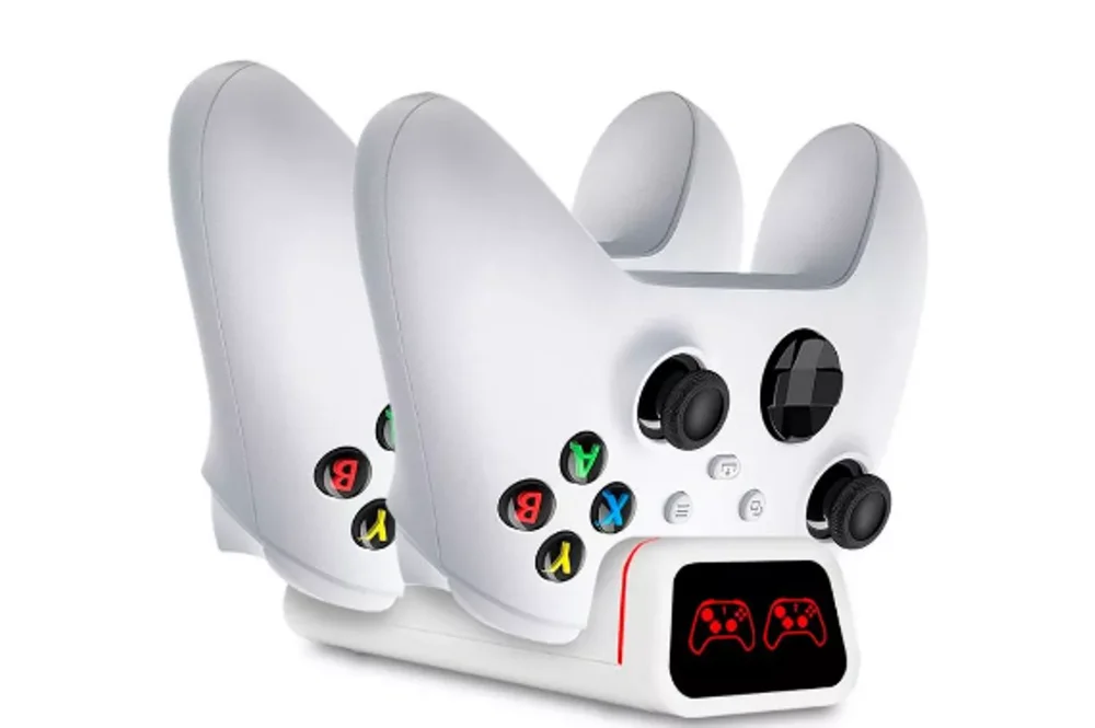 Carregador Base Para Controle Xbox One Series S E X, Branco Carregador Base Para Controle Xbox One Series S E X, Branco