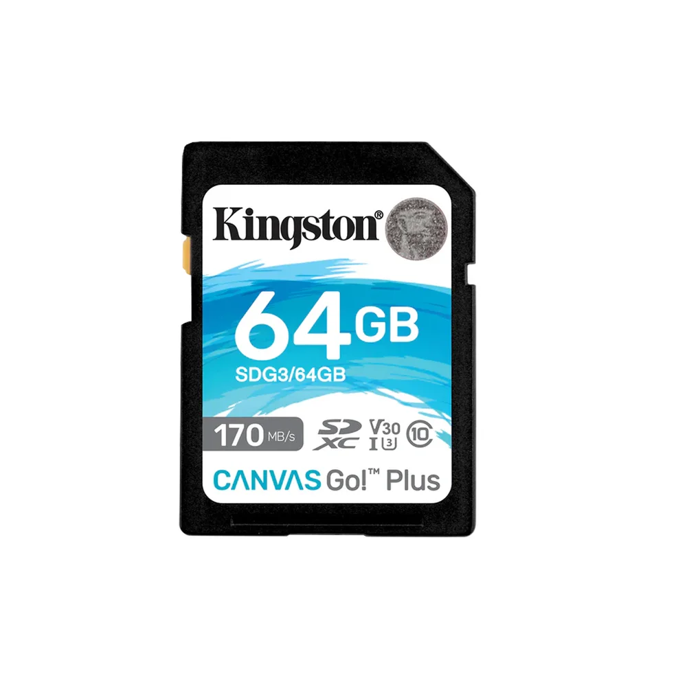 Cartão De Memoria  64gb Sd Cl10 170mb/s Canvas Go Plus Sdg3/64gb Kingston