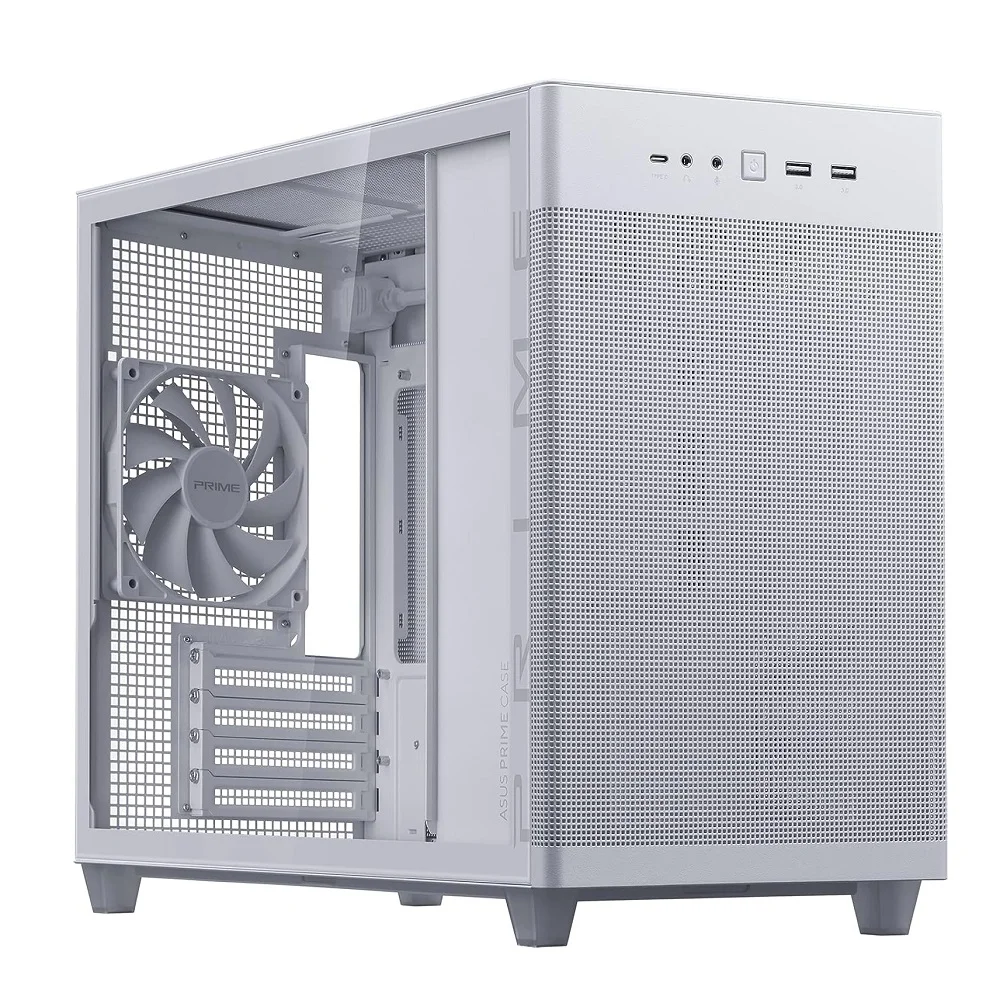 Gabinete Asus Ap201 Prime Case Glass Branco, Mid Tower - 90dc00g3-b30010 Gabinete Asus Ap201 Prime Case Glass Branco, Mid Tower - 90dc00g3-b30010