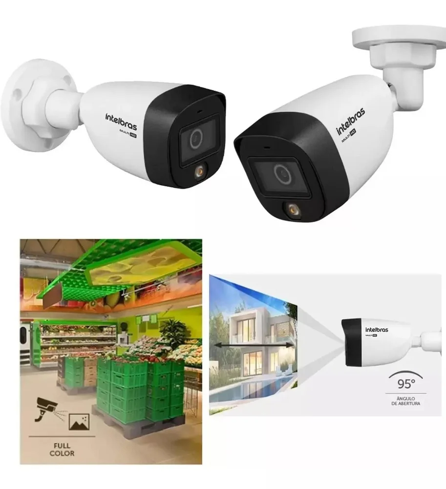 Kit 8 Cameras Seguranca Intelbras Full Color Vhd 1120b Dvr 8ch Full S/ Hd . Kit 8 Cameras Seguranca Intelbras Full Color Vhd 1120b Dvr 8ch Full S/ Hd .