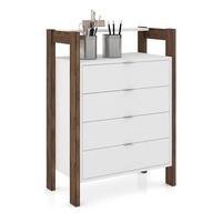 Gaveteiro Com 4 Gavetas Multimóveis Vcr25006 Branco/nogal
