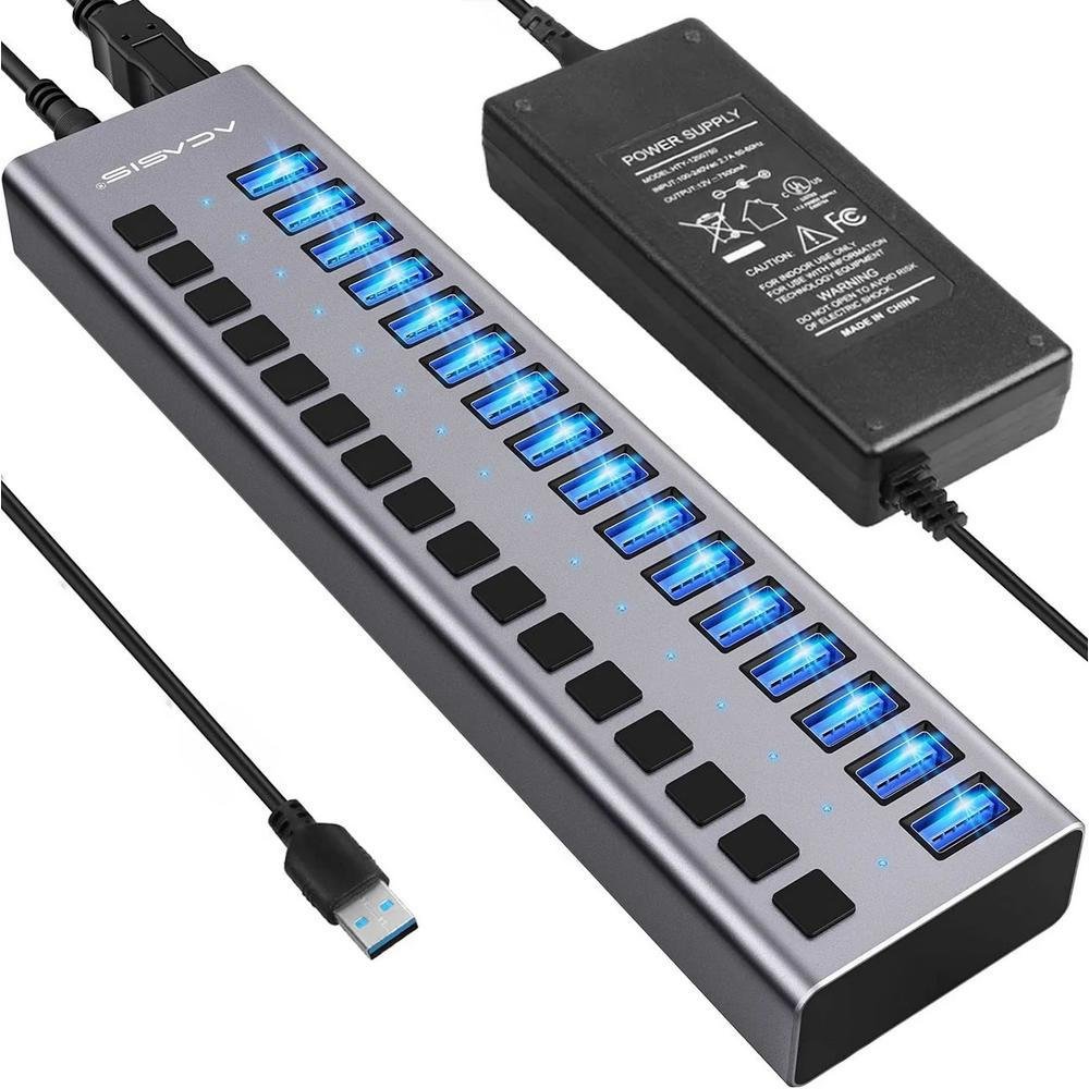 ACASIS USB 3.0 16ポートハブ KaBuM Aperte o K e evolua com as maiores ofertas