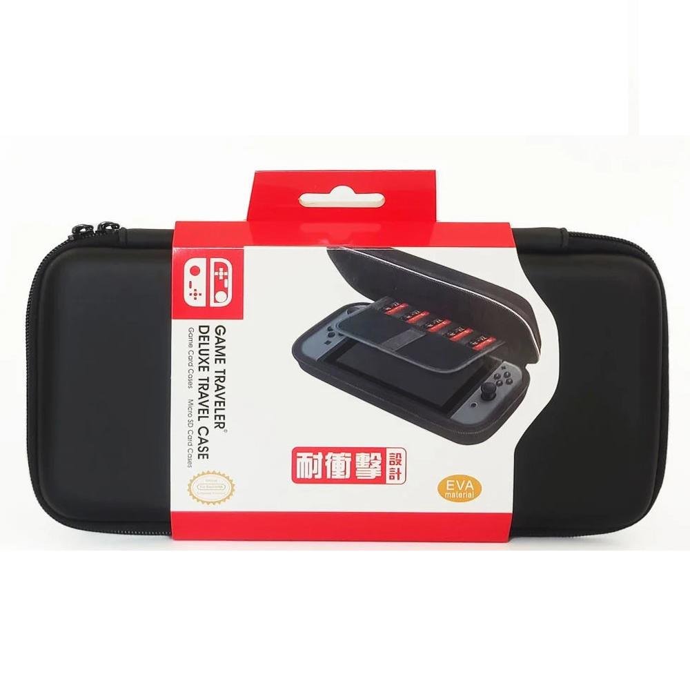 Case Capa Bag Estojo Fechamento Em Zíper Compatível Com Nintendo Switch Cor:preto; Case Capa Bag Estojo Fechamento Em Zíper Compatível Com Nintendo Switch Cor:preto;