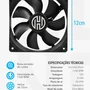 Cooler Fan Hoopson, 120x120mm, 2 Pinos Molex, Preto - Cl-030