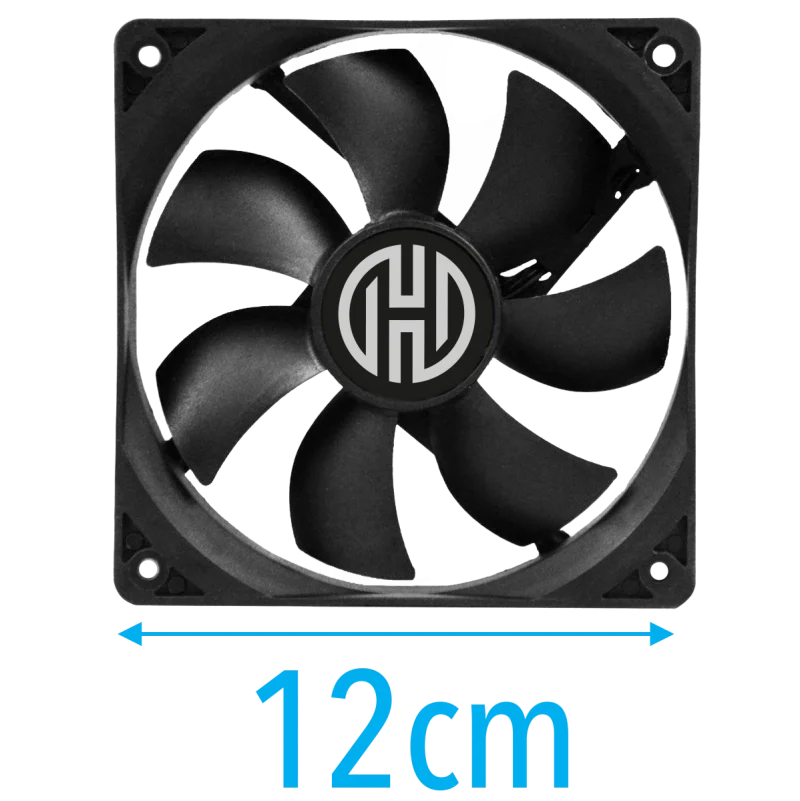 Cooler Fan Hoopson, 120x120mm, 2 Pinos Molex, Preto - Cl-030