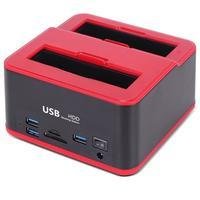 Case Dockstation 2 Hd Sata Docking USB 2.0 Backup Pc, Notebook Com Leitor De Cartões Universal