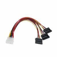Cabo Adaptador Molex P/ 3x Sata Energia Alimentação Fonte PC