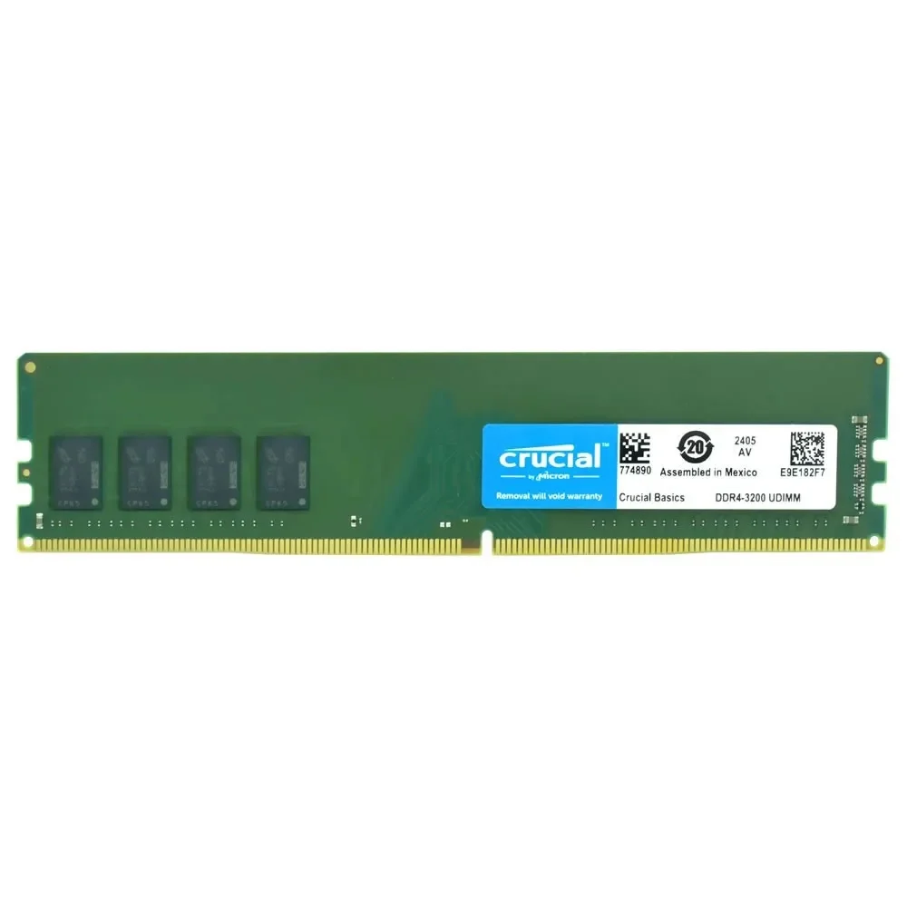 Memória Crucial Basics 8GB 3200MHz DDR4 KaBuM