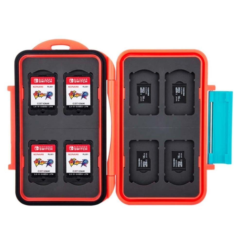 Estojo Rígido Jjc Mc-nsmsd16 Para Cartucho De Nintendo Switch E Cartão Microsd (laranja)