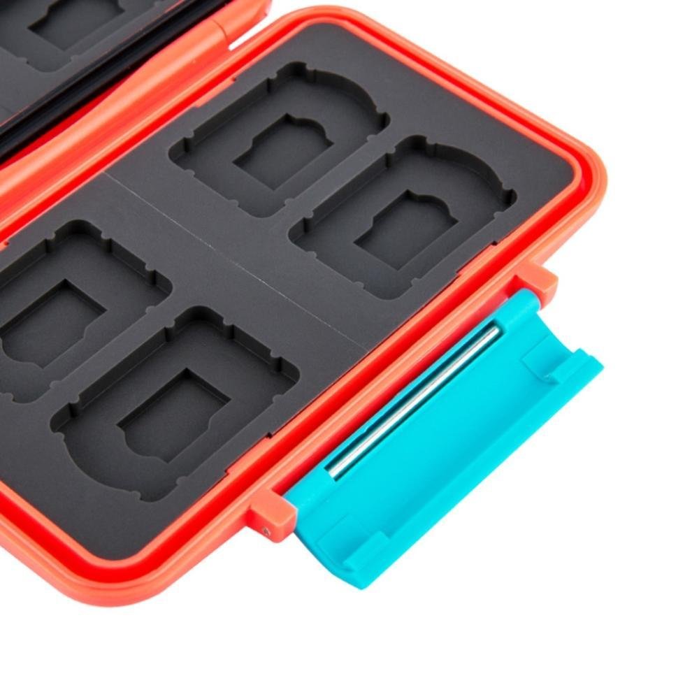 Estojo Rígido Jjc Mc-nsmsd16 Para Cartucho De Nintendo Switch E Cartão Microsd (laranja)
