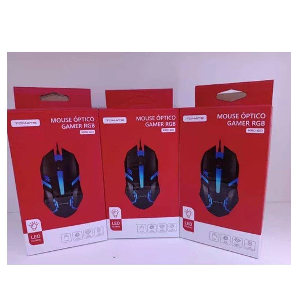 Mouse Gamer Óptico Tomate Com Fio 1200DPI KaBuM