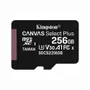 Cartão de Memória Micro SD Kingston, 256GB, Velocidade de Leitura de 100MB/s