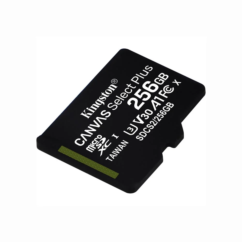 Cartão de Memória Micro SD Kingston, 256GB, Velocidade de Leitura de 100MB/s