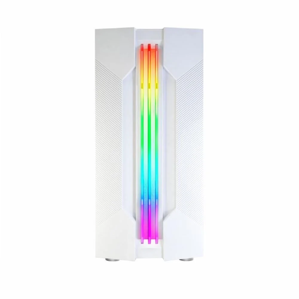 Gabinete Gamer K-mex Bifrost 6 Cg-w1a9 LED RGB, ATX,  Lateral Em Vidro Temperado, Branco