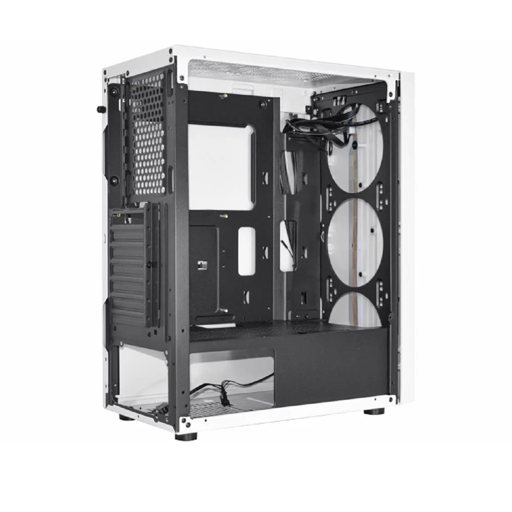 Gabinete Gamer K-mex Bifrost 6 Cg-w1a9 LED RGB, ATX,  Lateral Em Vidro Temperado, Branco