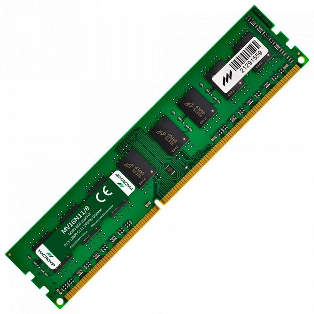 Memória Ram Para Desktop Macrovip, 8GB, 1600MHz, DDR3 Memória Ram Para Desktop Macrovip, 8GB, 1600MHz, DDR3