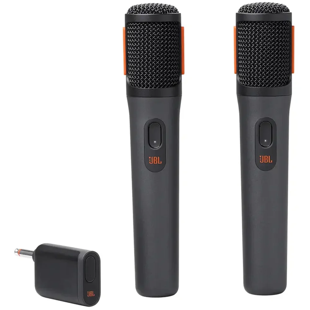 Microfone Sem Fio Jbl Partybox, Padrão Cardioide, 2.4ghz, Até 20h Bateria, 2 Unidades, Preto - Jblpbwirelessmic