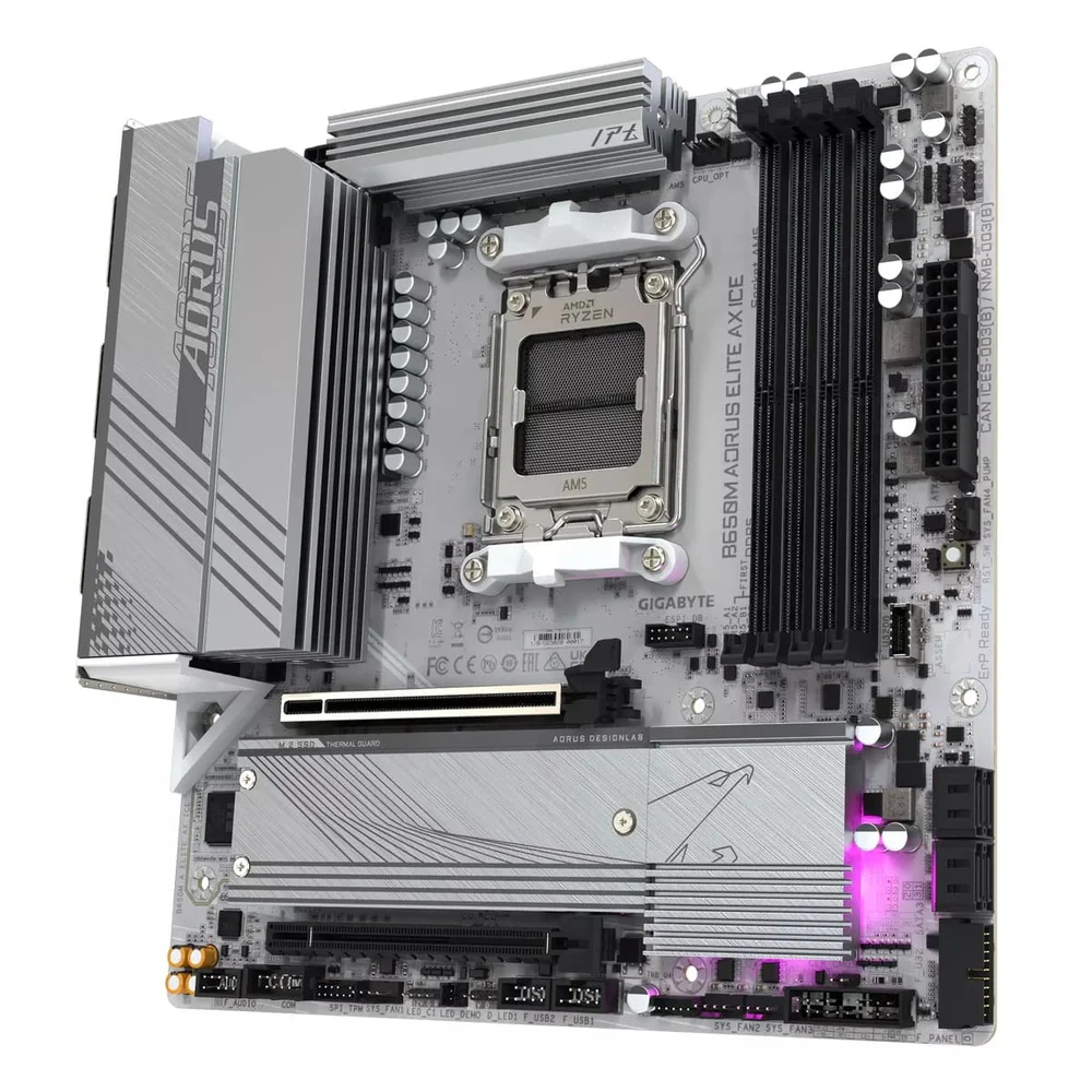 B650M AORUS ELITE AX ICE マザー　AM5マイクロATX Placa Mae Gigabyte B650m Aorus Elite Ax Ice
