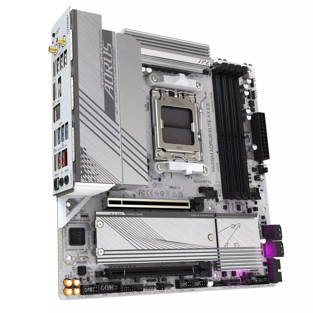 マザーボード GIGABYTEB650M AORUS ELITE AX ICE Placa Mae Gigabyte B650m Aorus Elite Ax Ice