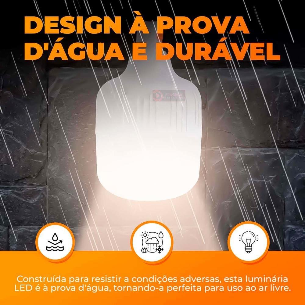 Lâmpada De LED Bulbo, De Emergência, 48w, Recarregável, Portátil