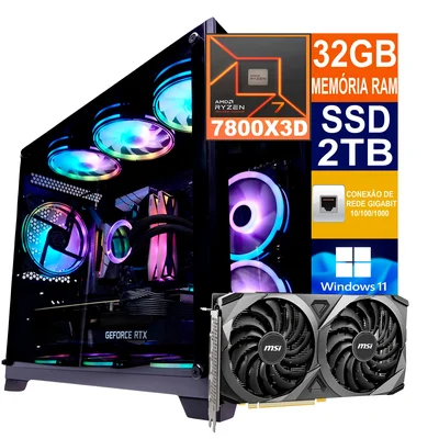 Computador Tech Power Amd Ryzen 7 7800x3d KaBuM