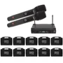 Kit 10 Microfones Sem Fio Duplo Tk U220 Uhf Onyx