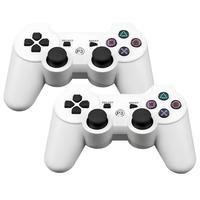 Kit 2 Controle Playstation 3 Ps3 Sem Fio Branco Dual Shock