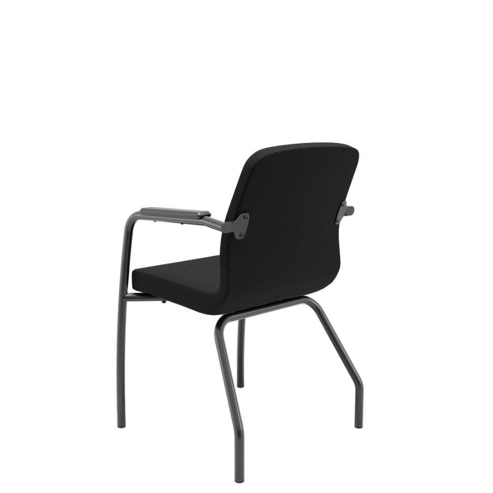 Cadeira Soer Fixa 4 Pés Preto Encosto Fixo