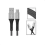 Cabo Usb-c P/ Usb-a Nylon Trançado 1,2m Carga Rápid - Preto