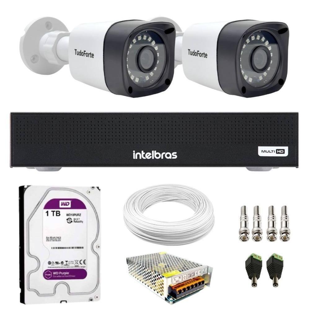 Kit 2 Câmeras Tudo Forte Tf 2020 B Full Hd 1080p Bullet Visão Noturna 20m Proteção Ip66 + Dvr Gravador Intelbras Mhdx 1104-c 4 Canais + Hd 1TB Purple Kit 2 Câmeras Tudo Forte Tf 2020 B Full Hd 1080p Bullet Visão Noturna 20m Proteção Ip66 + Dvr Gravador Intelbras Mhdx 1104-c 4 Canais + Hd 1TB Purple